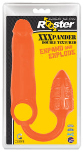 XXXPander Sheath with Double Textured Plug - Orange-1