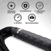 Load image into Gallery viewer, 9X Vibrating Silicone Dildo Flogger
