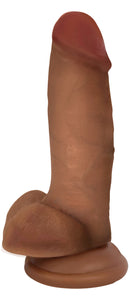 Jock Dark Bareskin Dildo with Balls - 7 Inch