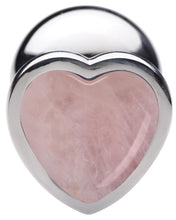 Load image into Gallery viewer, Authentic Rose Quartz Gemstone Heart Anal Plug - Medium