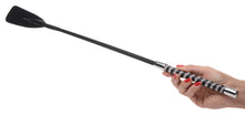 Load image into Gallery viewer, Short Leather Riding Crop with Rhinestone Handle