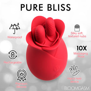 10X Fondle Massaging Rose Silicone Clit Stimulators-4