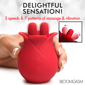 10X Fondle Massaging Rose Silicone Clit Stimulators-5