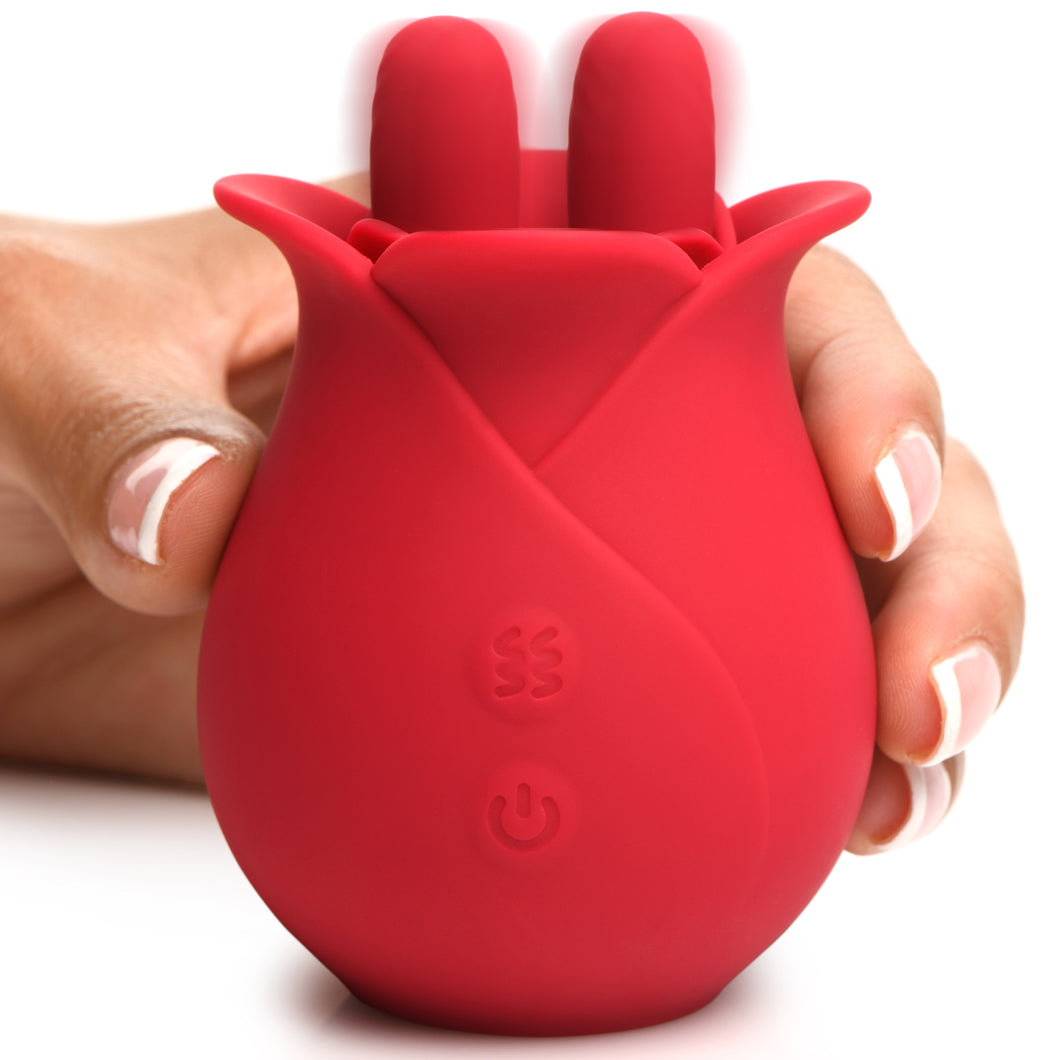 10X Fondle Massaging Rose Silicone Clit Stimulators-0