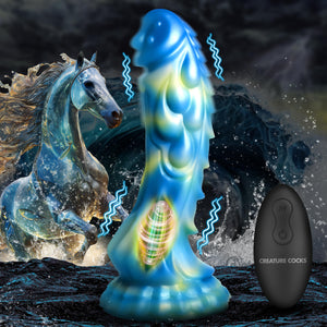 Sea Stallion Vibrating Silicone Dildo with Remote-0