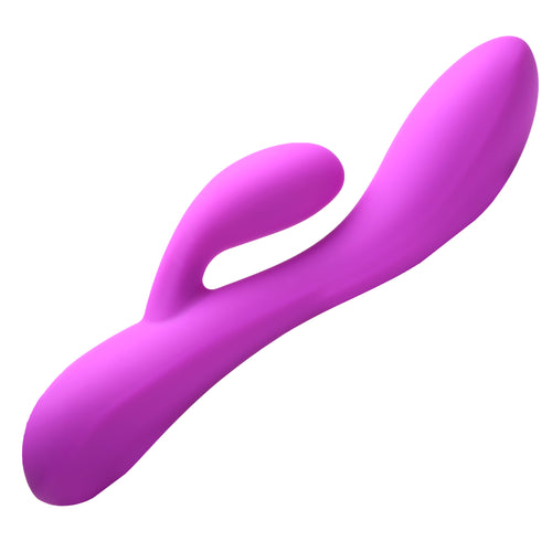 10X Flexible Silicone Rabbit Vibrator - Purple-0