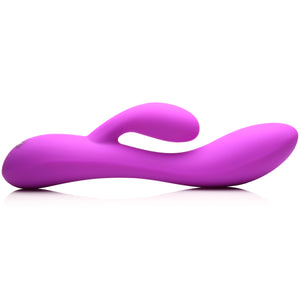 10X Flexible Silicone Rabbit Vibrator - Purple-8