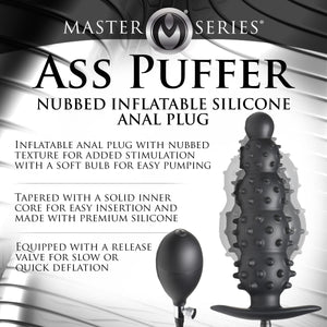 Ass Puffer Nubbed Inflatable Silicone Anal Plug-1