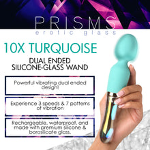 Load image into Gallery viewer, 10X Turquoise Dual Ended Silicone and Glass Wand-1