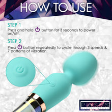 Load image into Gallery viewer, 10X Turquoise Dual Ended Silicone and Glass Wand-6