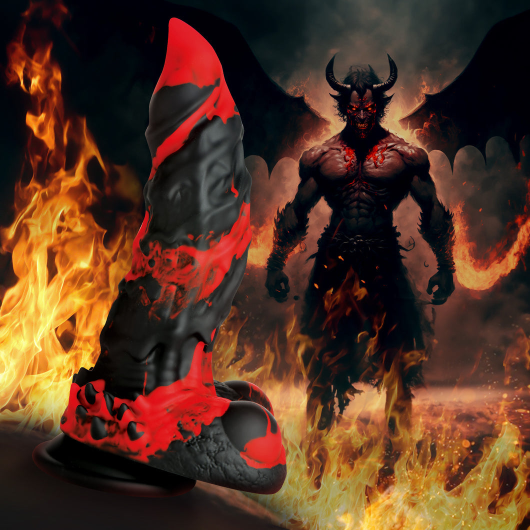 Fire Demon Monster Silicone Dildo-0