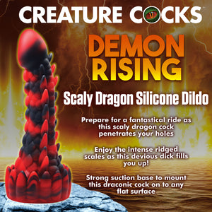 Demon Rising Scaly Dragon Silicone Dildo-1