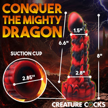 Load image into Gallery viewer, Demon Rising Scaly Dragon Silicone Dildo-3