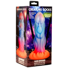 Load image into Gallery viewer, Alien Invader Glow-In-The-Dark Silicone Dildo-8