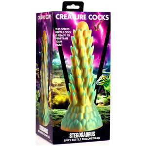 Stegosaurus Spiky Reptile Silicone Dildo-7