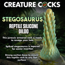 Load image into Gallery viewer, Stegosaurus Spiky Reptile Silicone Dildo-1