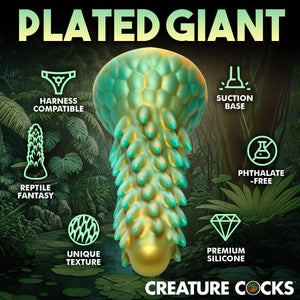 Stegosaurus Spiky Reptile Silicone Dildo-4