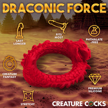 Load image into Gallery viewer, Rise of the Dragon Silicone Cock Ring-4