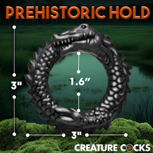 Black Caiman Silicone Cock Ring-3