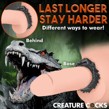 Load image into Gallery viewer, Black Caiman Silicone Cock Ring-5