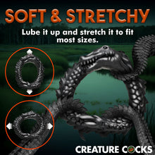Load image into Gallery viewer, Black Caiman Silicone Cock Ring-6