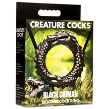 Load image into Gallery viewer, Black Caiman Silicone Cock Ring-7