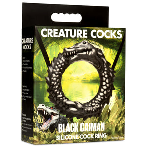 Black Caiman Silicone Cock Ring-7