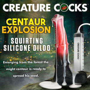 Centaur Explosion Squirting Silicone Dildo-1