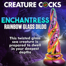 Load image into Gallery viewer, Enchantress Rainbow Glass Dildo-1