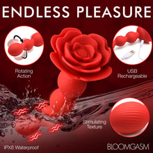 Load image into Gallery viewer, 10X Rose Twirl Vibrating and Rotating Silicone Anal Beads-7