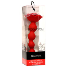 Load image into Gallery viewer, 10X Rose Twirl Vibrating and Rotating Silicone Anal Beads-8