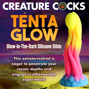 Tenta-Glow Glow-In-The-Dark Silicone Dildo-1