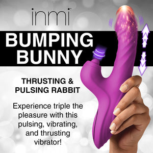 Bumping Bunny Thrusting & Pulsing Silicone Rabbit Vibrator-1
