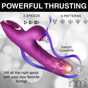 Bumping Bunny Thrusting & Pulsing Silicone Rabbit Vibrator-6