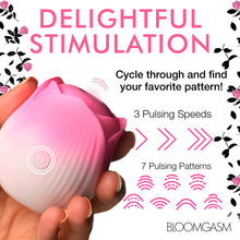 Load image into Gallery viewer, Pulsing Petals Throbbing Rose Clit Stimulator - Pink-5