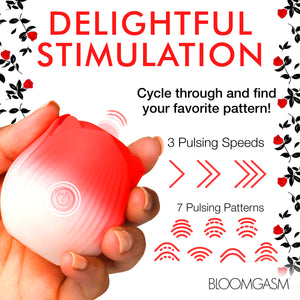 Pulsing Petals Throbbing Rose Clit Stimulator - Red-5