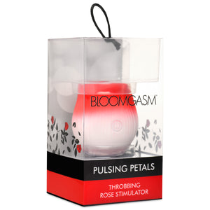 Pulsing Petals Throbbing Rose Clit Stimulator - Red-9