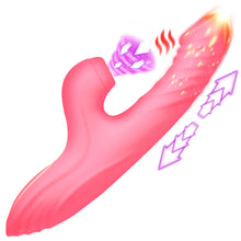 Load image into Gallery viewer, Candy-Thrust Silicone Thrusting and Sucking Rabbit Vibrator-0
