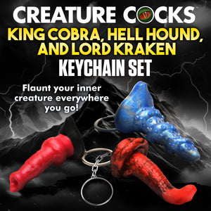 Hell-Hound, Lord Kraken, & King Cobra Silicone Keychain Set-1