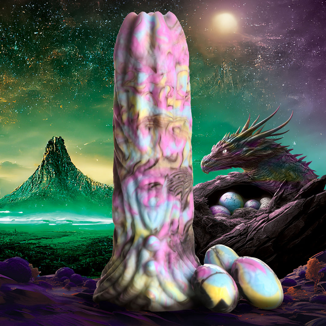 Dragon Spawn Ovipositor Silicone Dildo with Eggs-0