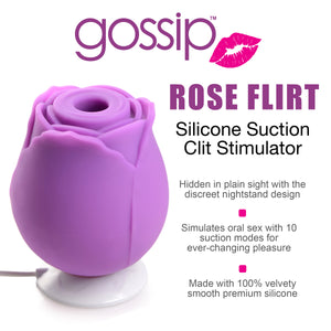 10X Rose Flirt Silicone Clitoral Stimulator-1