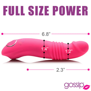 Blaster 7X Thrusting Silicone Vibrator - Pink-3