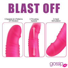 Load image into Gallery viewer, Blaster 7X Thrusting Silicone Vibrator - Pink-6