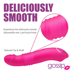 Blaster 7X Thrusting Silicone Vibrator - Pink-7