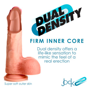 8.7 Inch Dual Density Uncut Dildo with Balls-6