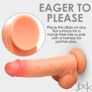 Real Skin Silicone Dildo with Balls - 8 Inch-7