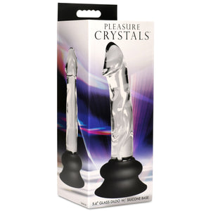 Glass Dildo with Silicone Base - 5.6 Inch-8