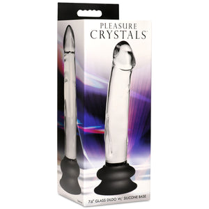 Glass Dildo with Silicone Base - 7.6 Inch-8