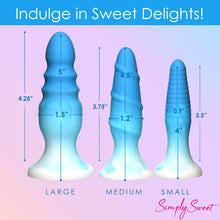 Load image into Gallery viewer, 3 Piece Silicone Butt Plug Set - Blue-3