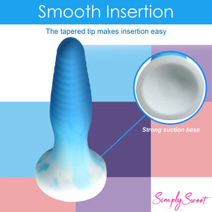 3 Piece Silicone Butt Plug Set - Blue-6